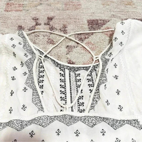 Free People Wild One Embroidered Top in Ivory size XS - Picture 16 of 16